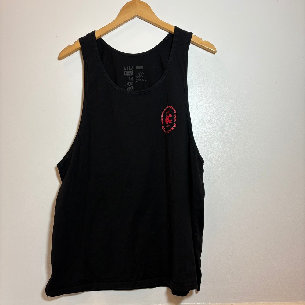 Kill Crew Fighters Club Tank‎ Top Men's Medium Black MMA Gym Streetwear